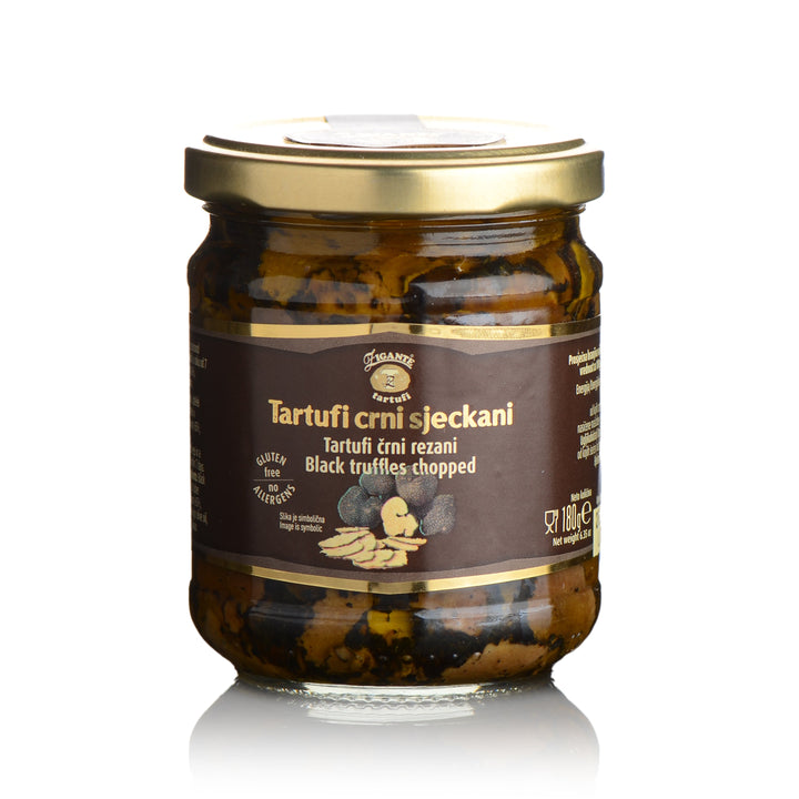 Preserved truffles Black truffles | Chopped - Zigante Tartufi Online Shop, Truffle Shop, Truffle Products