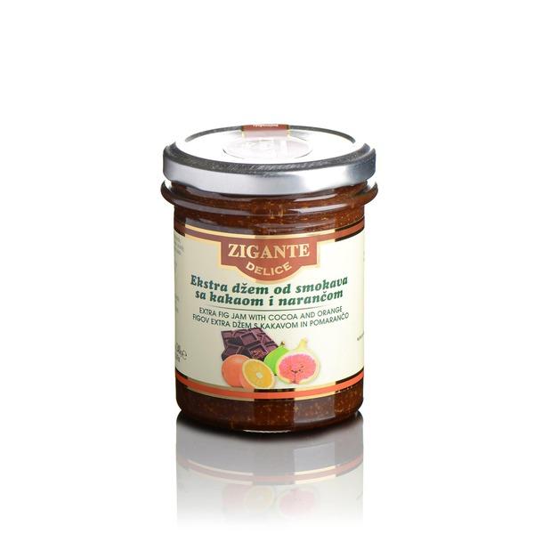 Zigante Delice Extra fig jam with Cocoa & Orange 240 g - Zigante Tartufi Online Shop, Truffle Shop, Truffle Products